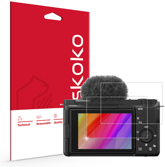 Skoko 索尼 Sony 微單眼相機 ZV-E10M2 超高畫質 True Color AR 液晶保護貼 2入組, 1套, 單一商品