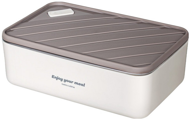 벨라쿠진 무연마제 스텐 304 직장인 전자레인지 직사각 런치 도시락통 1.2L, 혼합색상, 1개