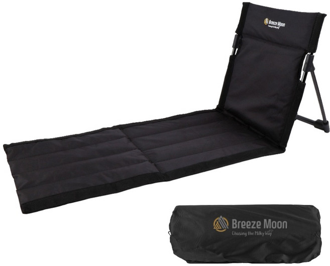 브리즈문 듀랄루민 캠핑 휴대용 그라운드 체어 좌식 의자 3세대, 모던 블랙, 1개