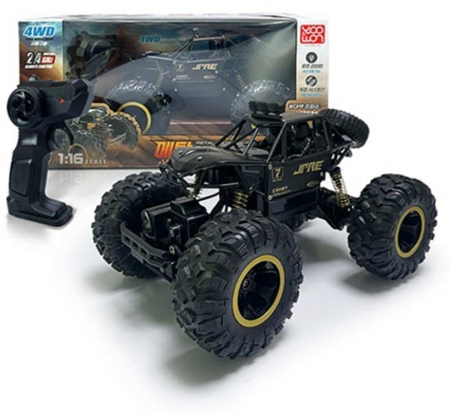 유원 유앤원 메탈 익스트림카 RC, 블랙, 1개