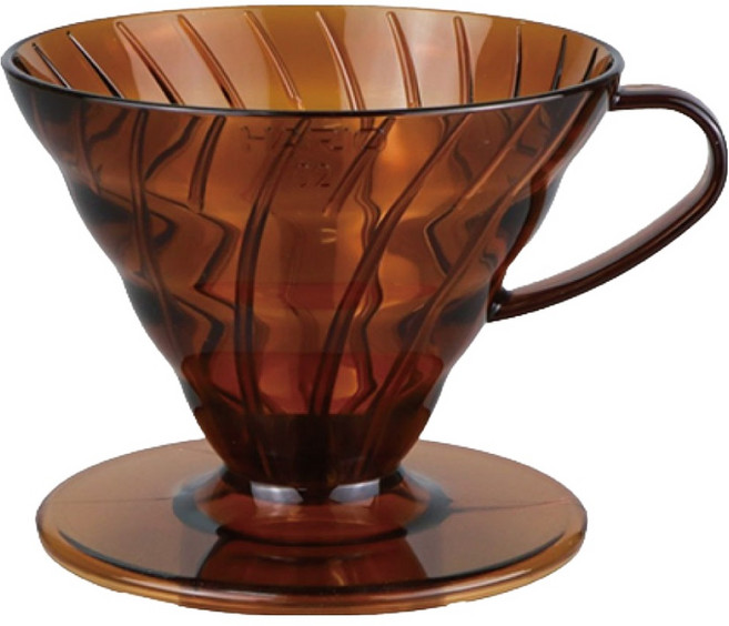 HARIO 好璃奧 V60琥珀02樹脂濾杯 1-4杯 VD-02-AB-EX, 1個, 濾杯, 480ml