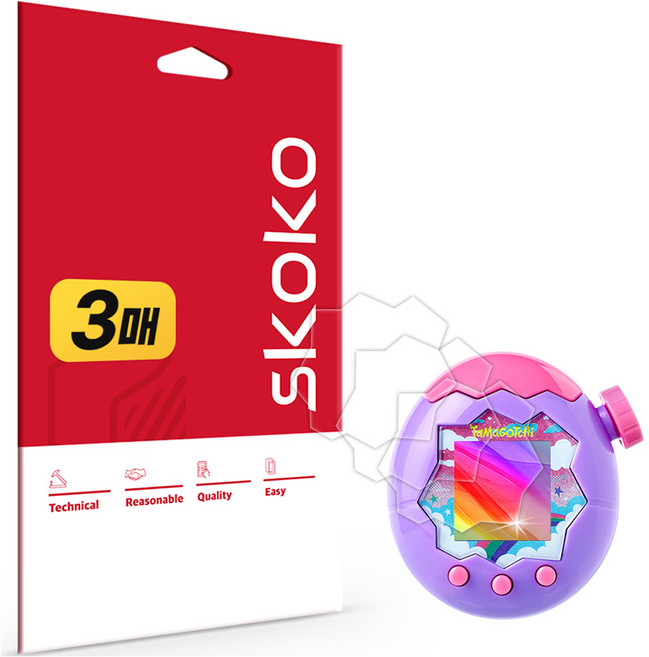 스코코 다마고치 파라다이스 초고화질 트루컬러 AR 액정보호필름 3p 세트, 1세트