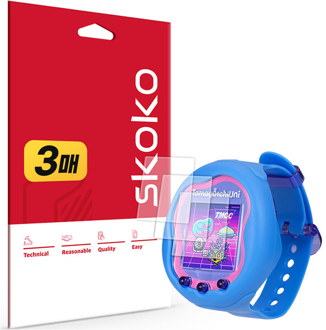 스코코 다마고치 유니 올레포빅 액정보호필름 3p 세트, 1세트