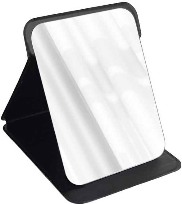 쥬롬 접이식 휴대용 탁상거울 대형, 블랙