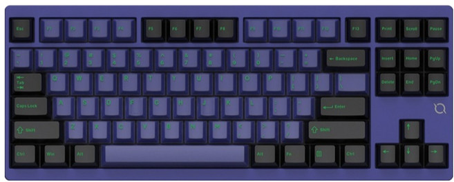 COX VIA 알루미늄 3모드 덕킹축 유무선 기계식 키보드, 네온메카 바이올렛, CF87, 제조사축