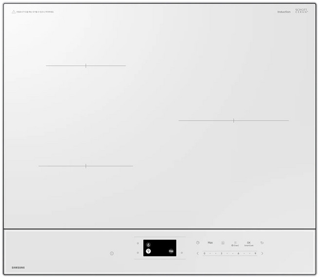 삼성전자 Bespoke AI 인덕션 3구 글램화이트 방문설치, NZ63DB607CAWS, 빌트인