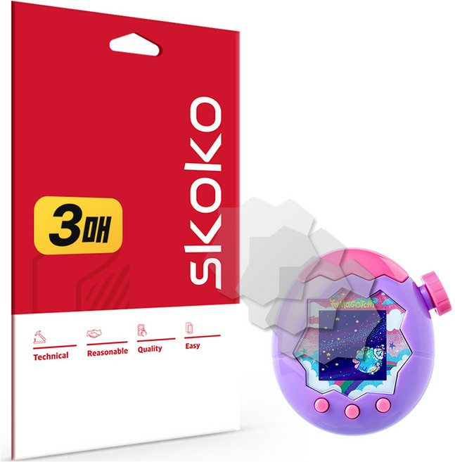 스코코 다마고치 파라다이스 지문방지 저반사 액정보호필름 3p 세트, 1세트
