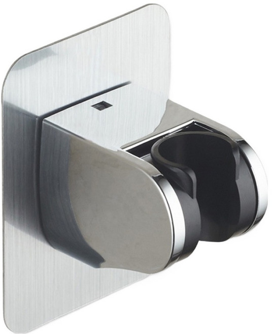 디블릭 무타공 접착식 각도조절 샤워기 거치대, 실버