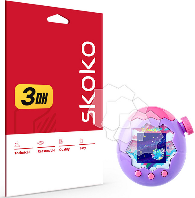 스코코 다마고치 파라다이스 올레포빅 액정보호필름 3p 세트, 1세트