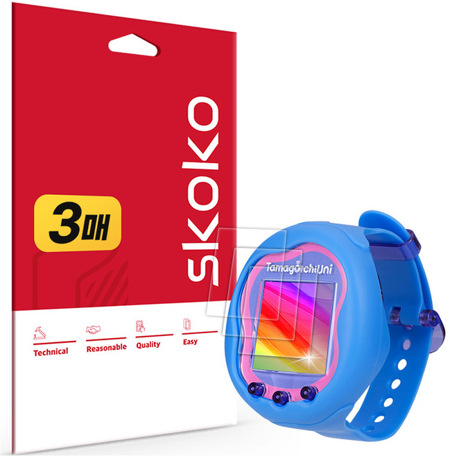 스코코 다마고치 유니 초고화질 트루컬러 AR 액정보호필름 3p 세트, 1세트