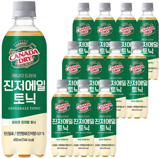 캐나다드라이 진저에일 토닉, 450ml, 12개