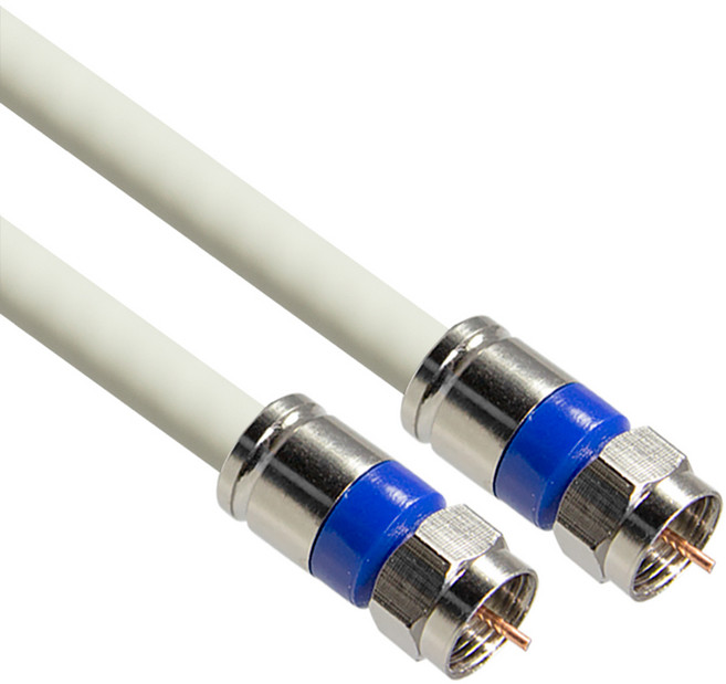 마하링크 국내산 고급형 RF 안테나 커넥터 5C 동축 케이블 실버 + 화이트 1m, 1개, MLZ-WRR010