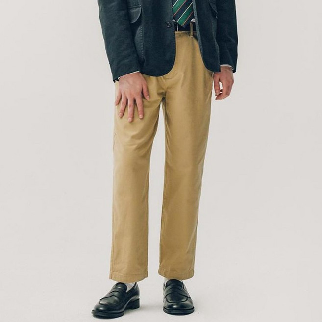 YALE 남성용 프리미엄 빈티지 코인 포켓 테이퍼드 치노팬츠