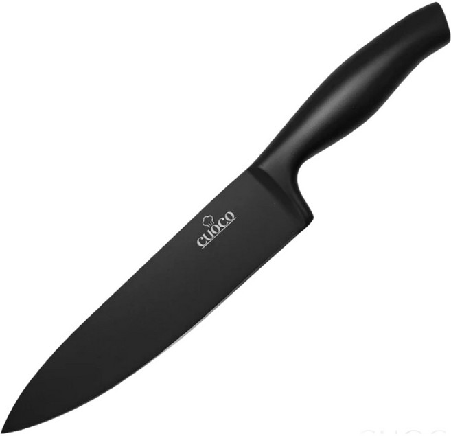 CUOCO 420粉末鋼廚師刀, 1個, 黑色