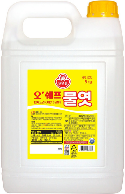 오뚜기 오쉐프 물엿, 5kg, 1개