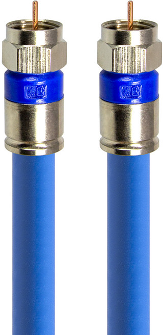 에이치디탑 국내산 RF to RF 안테나 커넥터 5C 동축 케이블 실버 + 블루 1m, 1개, HT-ZBRR010