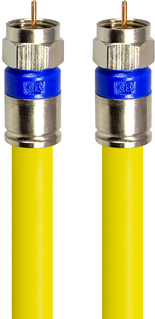 에이치디탑 국내산 RF to RF 안테나 커넥터 5C 동축 케이블 실버 + 옐로우 1m, 1개, HT-ZYRR010