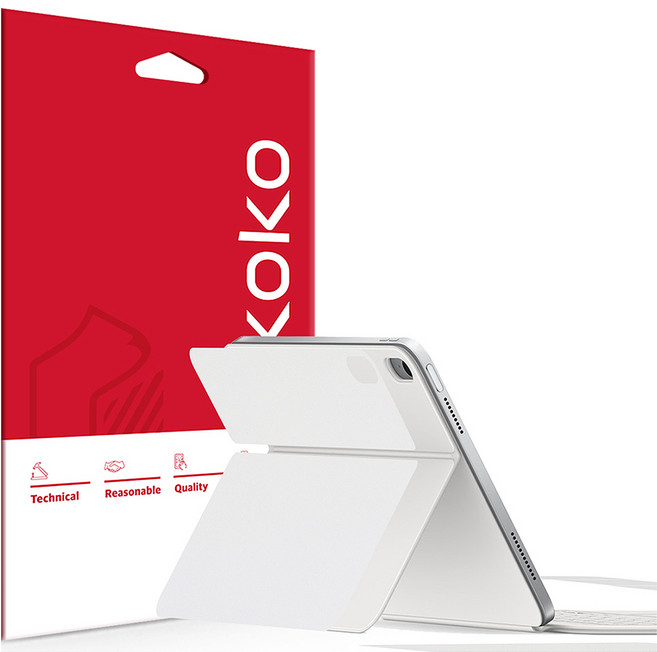 스코코 매직키보드 폴리오 외부보호필름 스킨 세트, 무광 화이트, 1세트