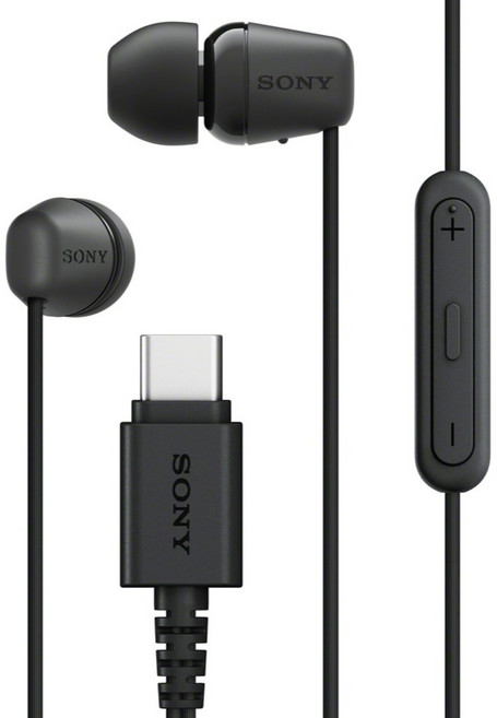 소니 USB-C 유선 인이어 이어폰, 블랙, IER-EX15C