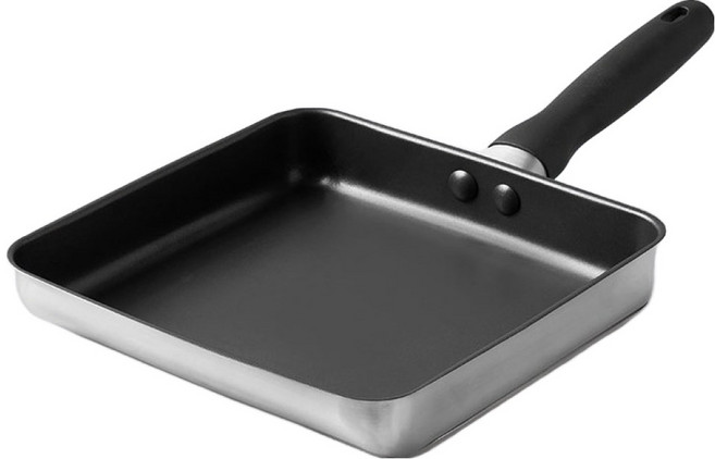 마이어코리아 인덕션 루나 스테인리스 스틸 와이드 계란말이팬, 21cm, 1개