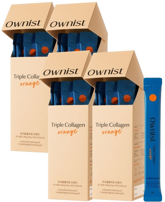 오니스트 트리플콜라겐 오렌지 14p, 280g, 4개