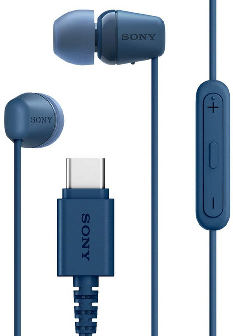 소니 USB-C 유선 인이어 이어폰, 블루, IER-EX15C