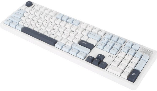 지클릭커 제주WK107 1K 파도스위치 풀윤활 무선 블루투스 기계식 키보드, 화이트 마린, WK107, 제주바다 무소음 특주축 45g