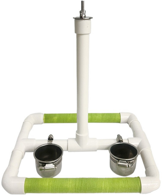 앵무새 샹들리에 PVC 횃대, 혼합색상, 1개