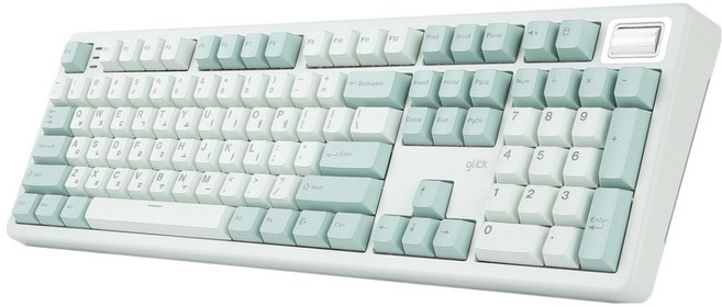 지클릭커 제주WK107 1K 파도스위치 풀윤활 무선 블루투스 기계식 키보드, 그린 라이트, WK107, 제주바다 무소음 특주축 37g