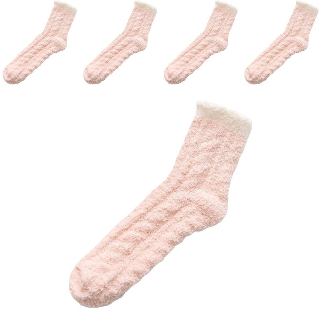 여신 여성용 따뜻한 수면 양말 5켤레