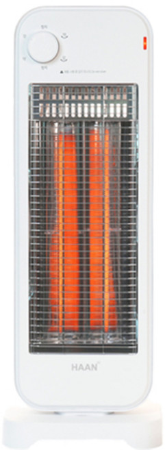한경희생활과학 자동좌우회전 프리미엄 2단 카본 전기히터, HAAN-Q3500, 화이트