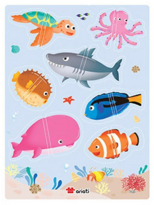 아리아띠 두조각 바다 자석 퍼즐, 1개