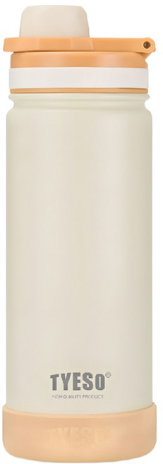 TYESO 泰碩 304不鏽鋼便攜兒童保溫水壺, 1個, 暖霧橙, 600ml