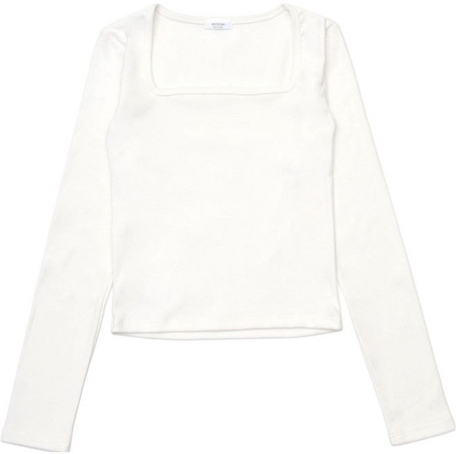 라라온 스퀘어넥 보온 양기모 슬림 긴팔 티셔츠 25TSP3177