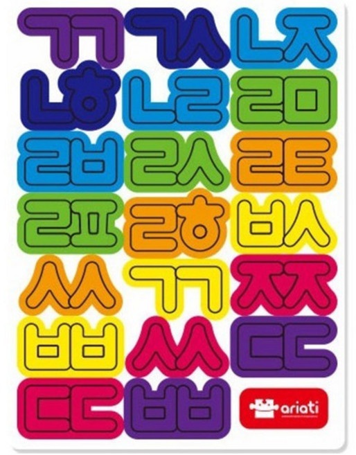 아리아띠 자석글자 한글 겹글자, 20피스, 1개