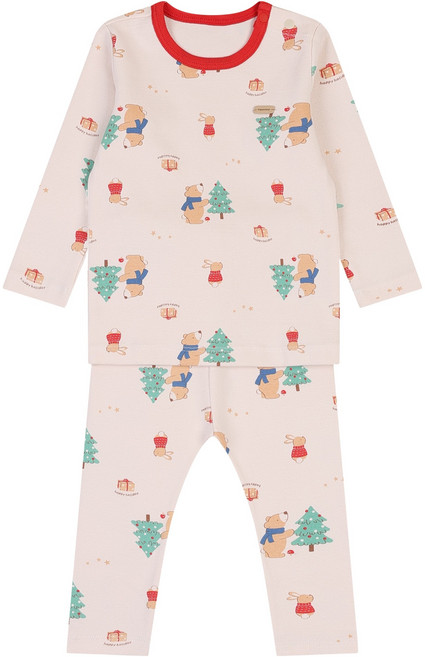 해피랜드 신생아용 클로이 실내복 상하의 세트