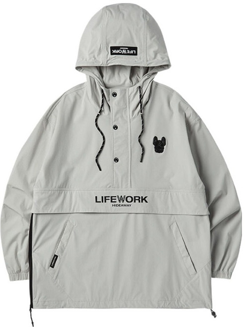 라이프워크 남녀공용 릴렉싱 나일론 후드 아노락 LW231AN370