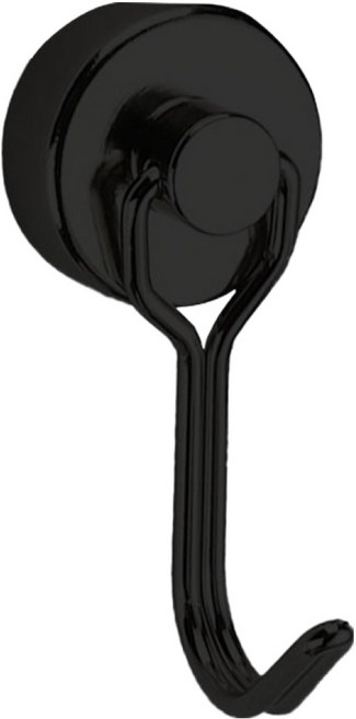 월드크린 360도 회전형 자석 고리 20mm, 블랙, 1개