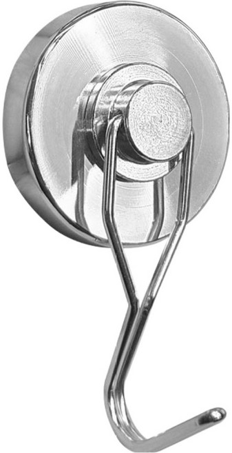 월드크린 360도 회전형 자석 고리 32mm, 실버, 1개