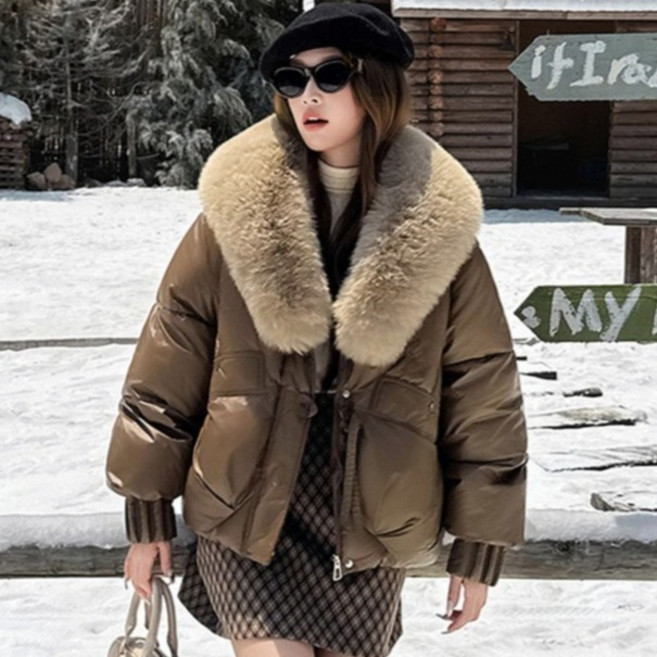 The Flow Commerce 女性毛領保暖冬季日常羽絨外套