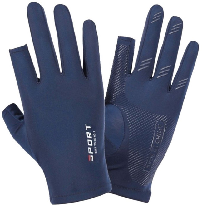 가주가샵 논슬립 라이딩 쿨 장갑, 네이비, 1세트