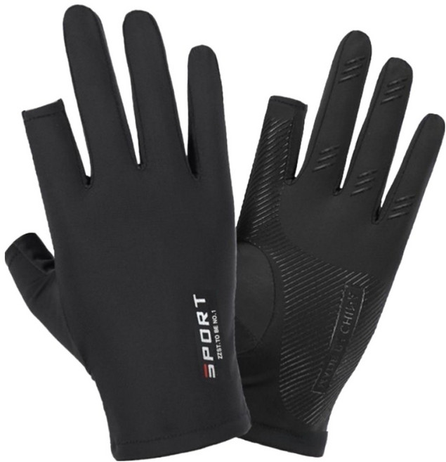 가주가샵 논슬립 라이딩 쿨 장갑, 블랙, 1세트