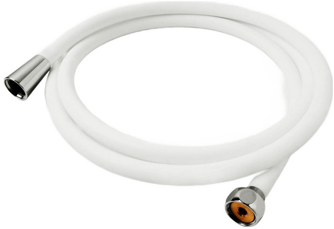 CEBIEN 安心淋浴矽膠蓮蓬頭軟管, 白色, 2m