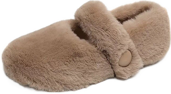 슈즈앤 여성용 방한 퍼 단화 sn542