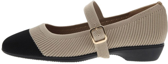 단골언니 여성용 콤비 쫀쫀 니트 메리제인 홀리데이 단화