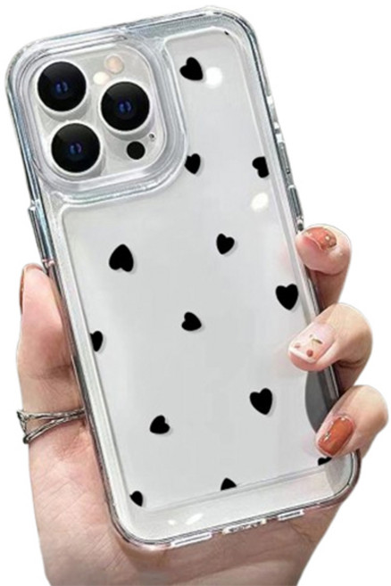 케이스틱 젤리 블랙하트 휴대폰 케이스 2p