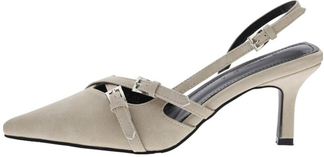 단골언니 여성용 스틸레토 펌프스 힐 투벨트 메종 슬링백 7cm