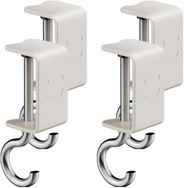 미누네 무타공 가방걸이 다용도 걸이, 화이트, 4개