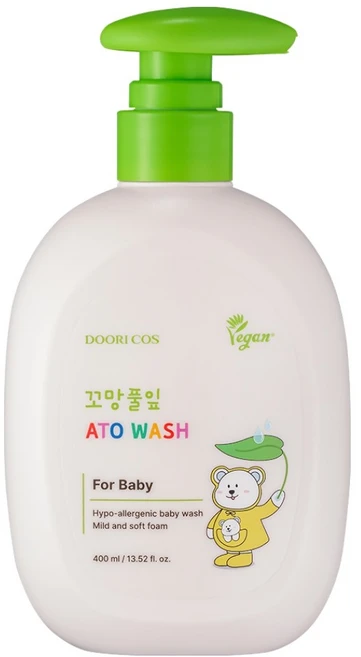 꼬망풀잎 두리코스 아토 베이비 워시, 1개, 400ml - 쿠팡