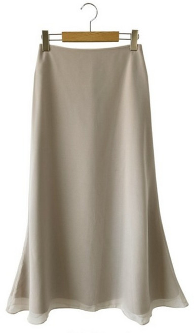 시크블랙 킬로메 페미닌 머메이드 시스루 롱 스커트 cpsk7377k58